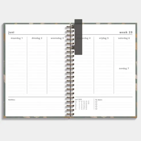 Agenda 2026-2027 A4 Ginkgo Goud