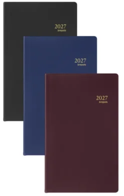 Agenda 2025 Brepols Breplan Seta 7Dagen/1Pagina Assorti Zwart Bordeaux Blauw