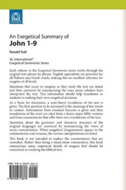 An Exegetical Summary of John 1-9