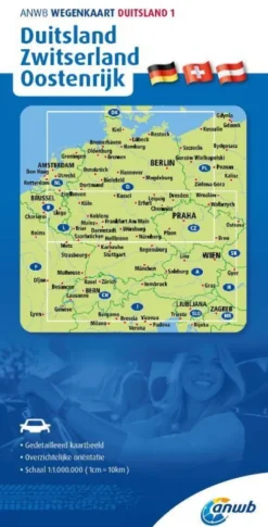 ANWB*Wegenkaart Duitsland 1. Duitsland/Zwitserland/Oostenrijk