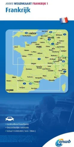 ANWB Wegenkaart Frankrijk 1. Frankrijk