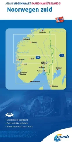 ANWB Wegenkaart Scandinavië/IJsland 3. Noorwegen-Zuid