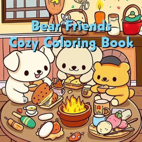 Bear Friends - Cozy Coloring Book