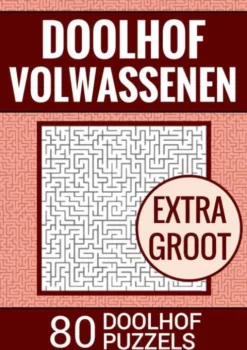 Boek Cadeau - Puzzelboek voor Ouderen, Slechtzienden, Senioren, Oma, Opa - Doolhof voor Volwassenen - Extra Groot, Type XL/XXL