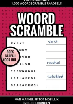 Boek Cadeau voor Jou! - Puzzelboek met 1.000 Woord Scramble Raadsels