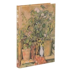 Cezanne’s Terracotta Pots and Flowers Mini Unlined Hardback Journal (Elastic Band Closure)