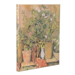Cezanne’s Terracotta Pots and Flowers Ultra Unlined Hardback Journal (Elastic Band Closure)