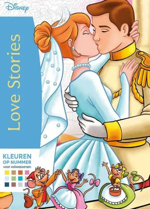 Disney Love stories Kleuren op nummer voor volwassenen