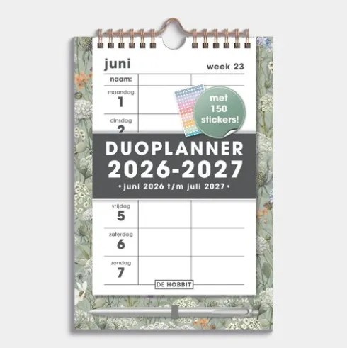 Duoplanner 2026-2027 A5+ Weidebloemen