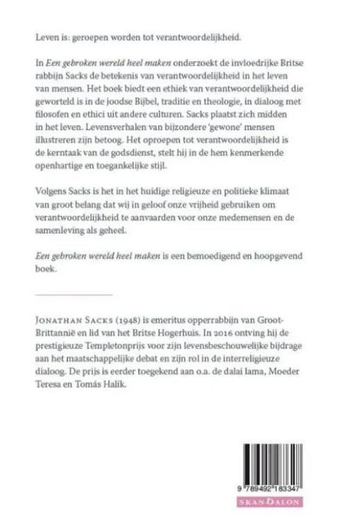 Een gebroken wereld heel maken