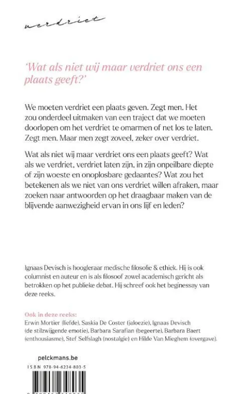 Een kleine filosofie van grote emoties: Verdriet