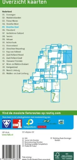 Falk VVV Fietskaart 05 Drenthe-Oost