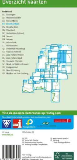 Falk VVV Fietskaart 04. Drenthe-West