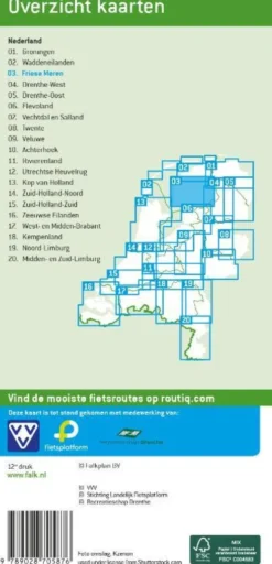 Falk VVV Fietskaart 03 Friese Meren