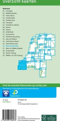 Falk VVV Fietskaart 16 Zeeuwse Eilanden