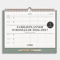 Familieplanner 2026-2027 A4+ Groen Luxe