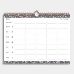 Familieplanner 2026-2027 A4+ Pastel Bloemetjes