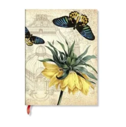Golden Fritillaria Mini Lined Softcover Journal (Elastic Band Closure)
