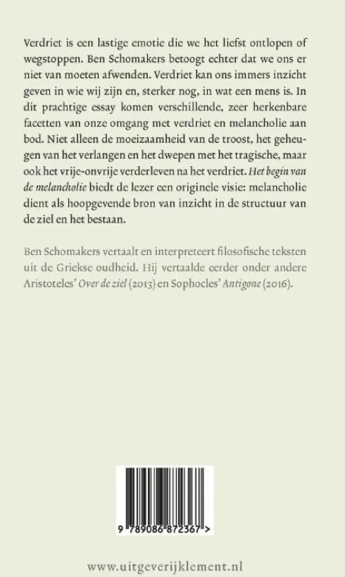 Het begin van de melancholie