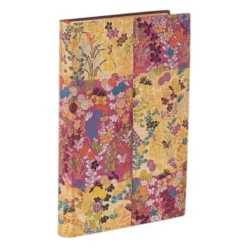 Kara-ori Pink (Japanese Kimono) Mini Lined Softcover Flexi Journal (Elastic Band Closure)