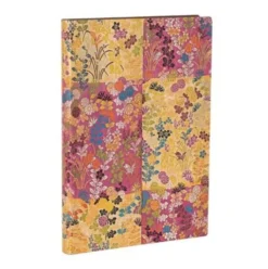 Kara-ori Pink (Japanese Kimono) Midi Lined Softcover Flexi Journal (Elastic Band Closure)