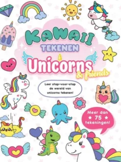 Kawaii tekenen unicorns & friends
