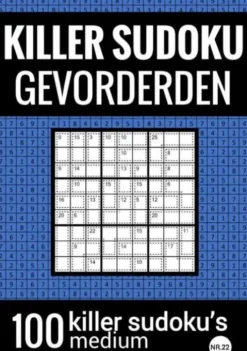 KILLER SUDOKU - Medium - NR.22 - Puzzelboek met 100 Puzzels voor Gevorderden