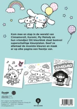 Kleuren met Kuromi, Pompompurin, My Melody