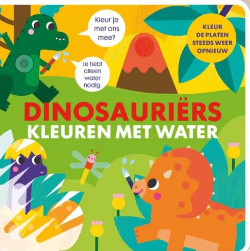 Kleuren met water Dinosauriërs