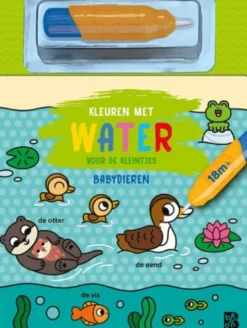 Kleuren met water voor de kleintjes: Babydieren