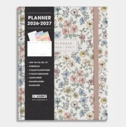 Luxe Weekplanner 2026-2027 A5+ Pastel Bloemetjes