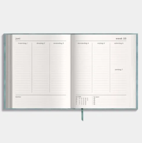 Luxe Weekplanner 2026-2027 A5+ Suedelook