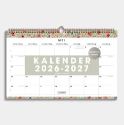 Maandkalender Schooljaar 2026-2027 A3 Vintage Bloemen