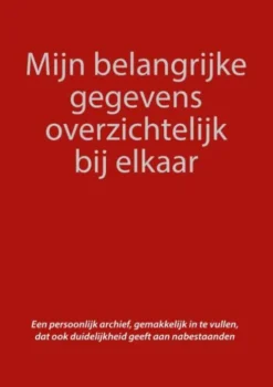 Mijn belangrijke gegevens overzichtelijk bij elkaar