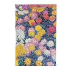 Monet’s Chrysanthemums Midi Lined Hardback Journal (Elastic Band Closure)