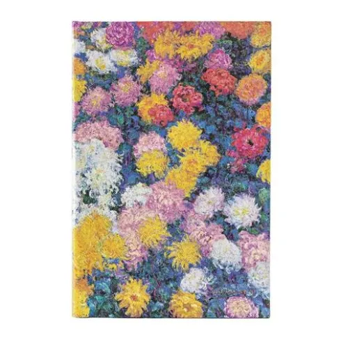 Monet’s Chrysanthemums Midi Lined Hardback Journal (Elastic Band Closure)