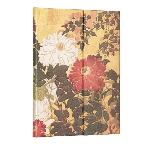Natsu (Rinpa Florals) Ultra Lined Hardback Journal (Wrap Closure)