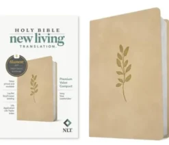 NLT Premium Value Compact Bible, Filament Enabled (LeatherLike, Ivory Vine)