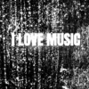 Notenschrift- Notenbalken- I love music (A5) Allets comfort