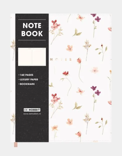 Notitieboek A5+ Washed Kraft Aquarel Bloemetjes