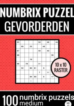 Numbrix Puzzel Medium voor Gevorderden - Puzzelboek met 100 Numbrix Puzzels - NR.12
