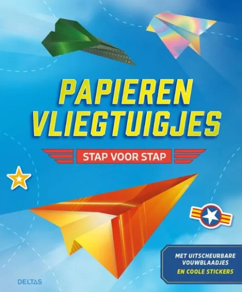 Papieren vliegtuigjes - stap voor stap
