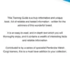 Pembroke Welsh Corgi Training Guide Pembroke Welsh Corgi Training Includes