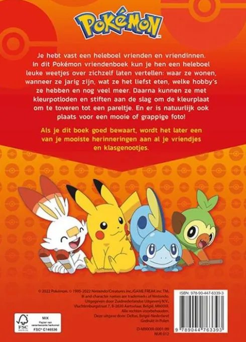 Pokémon vriendenboek
