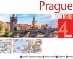 Prague PopOut Map - pocket size, pop up map of Prague city centre