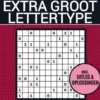 Puzzelboek Groot Lettertype - voor Ouderen, Slechtzienden, Opa, Oma, Senioren - NR.16 - Makkelijke BINAIRE PUZZEL