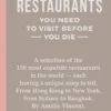 150 Restaurants You Need To Visit Before You Die