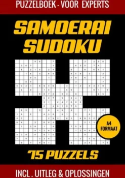 Samoerai Sudoku - Puzzelboek voor Experts - 75 Puzzels