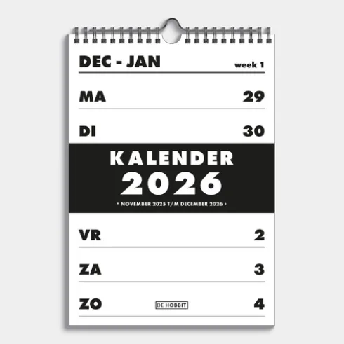Spiraalkalender A4 2026 Basic