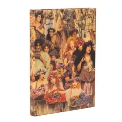 Spring (Lawrence Alma-Tadema) Midi Lined Hardback Journal (Elastic Band Closure)